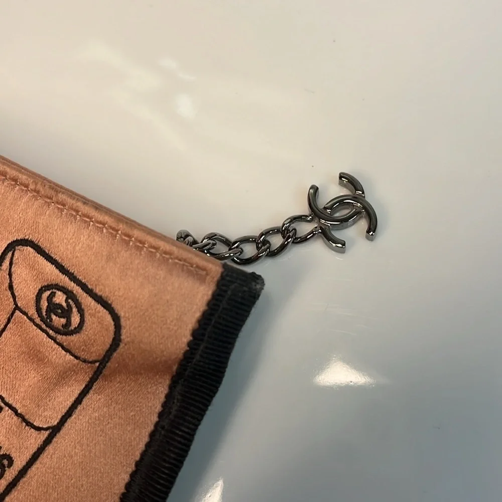 CHANEL SATIN MAKEUP BAG
